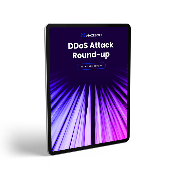MazeBolt - DDoS Attack Round-up - (July 2023) hubspot LP cover