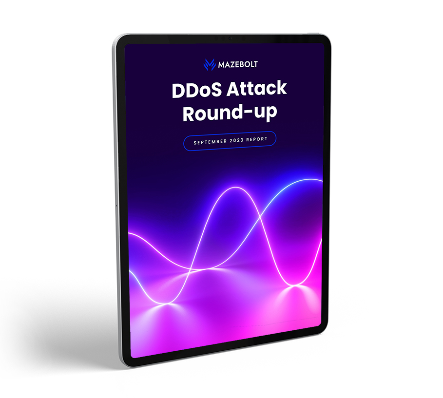 MazeBolt - DDoS Attack Round-up - (September 2023 ipad